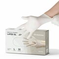 Fifthpulse Latex Disposable Gloves, Latex, L, 50 PK, Natural FMN100366